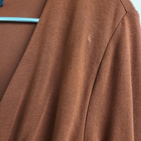 NWT EXPRESS Long Sleeve Cross Front Knit Comfortable Casual Night Midi Dress S - Picture 8 of 13